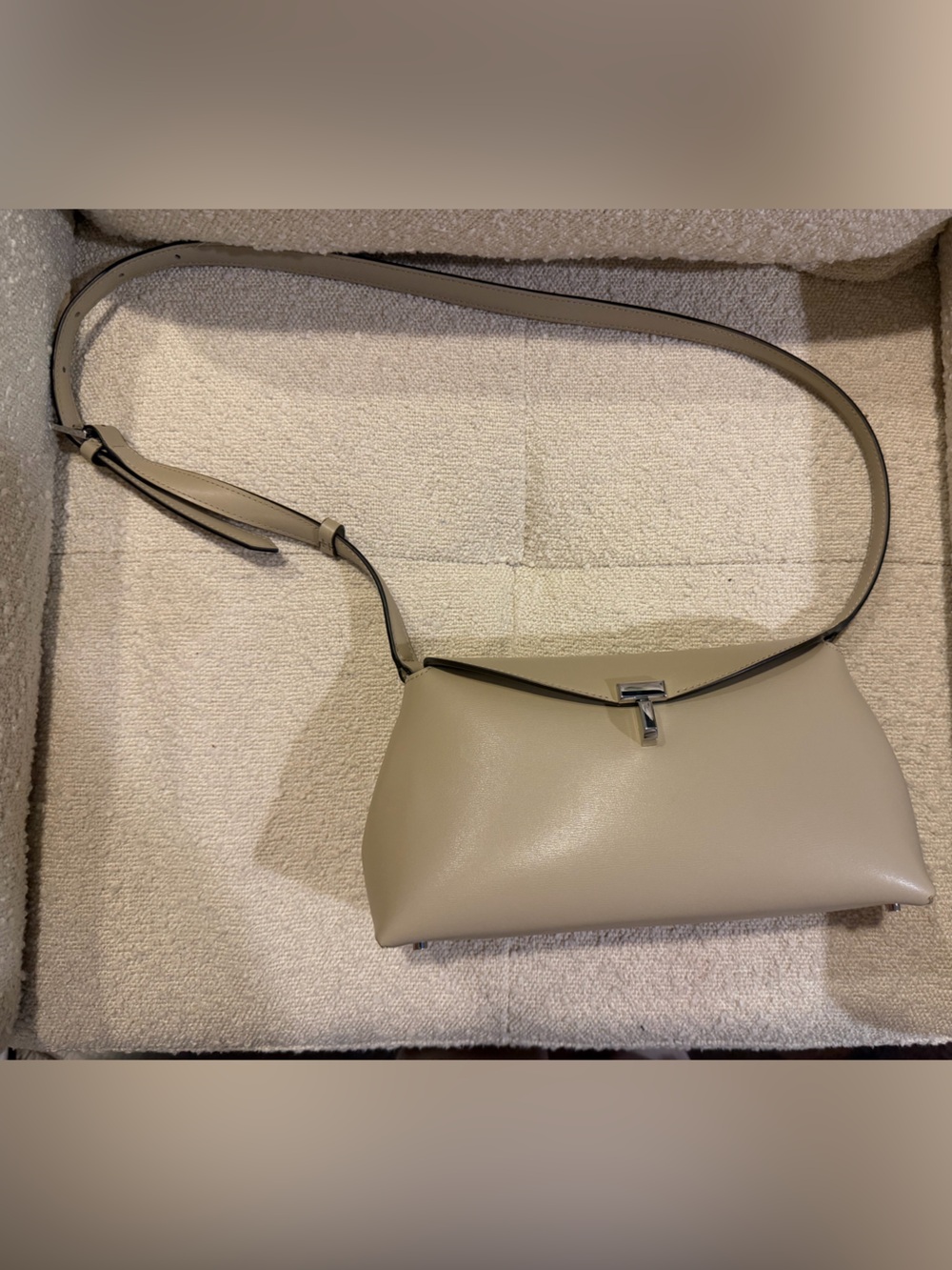 Toteme T-Lock Clutch in Fawn